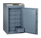 Pawn Guard: Example of a Commercial Safe used for the secure storage of high value inventory in Pawn Shops.